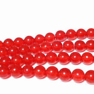 Jad translucid, rosu inchis, 4mm 1 buc