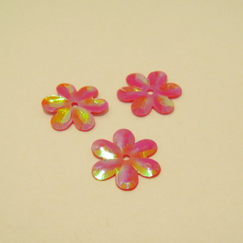 Paiete floricele rosii cu reflexe 15mm - 100 buc