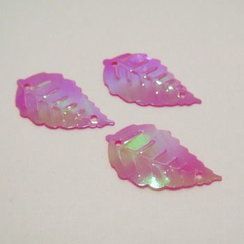 Paiete frunzulite, roz cu reflexe-13x25mm - 100 buc