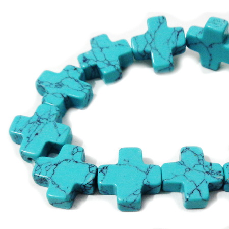 Turcoaz reconstutuit, cruce 13x13x5mm 1 buc