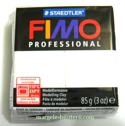 Plastelina fimo professional 85g, cod 0 alb