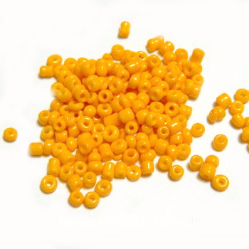 Margele nisip, galben-portocaliu, opace, 2mm