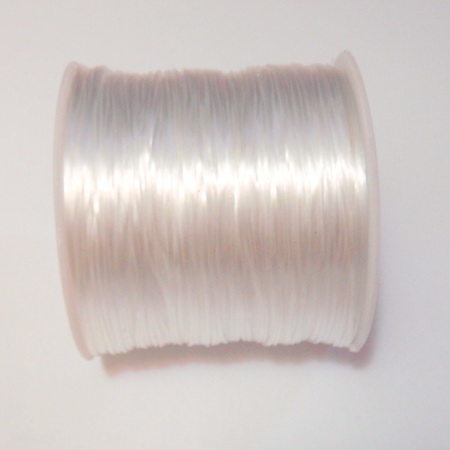 Fir elastic alb, 0.8mm - bobina 45 m