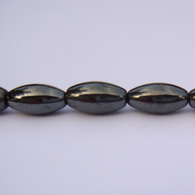 Margele hematit ovale magnetice 16x8 mm