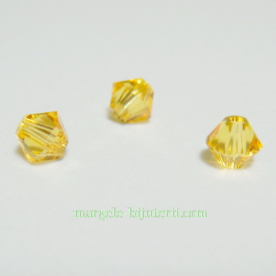 Swarovski Elements, Bicone 5328-Light Topaz, 4mm