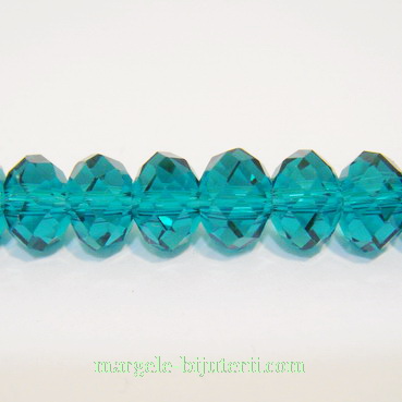 Cristal rondel fatelat verde 8x6mm