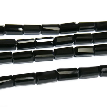 Cristale tubulare negre electoplacate 7x7x3mm 1 buc