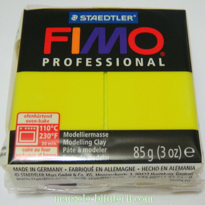 Plastelina fimo profesional 85g cod cul. 1 galben lemon